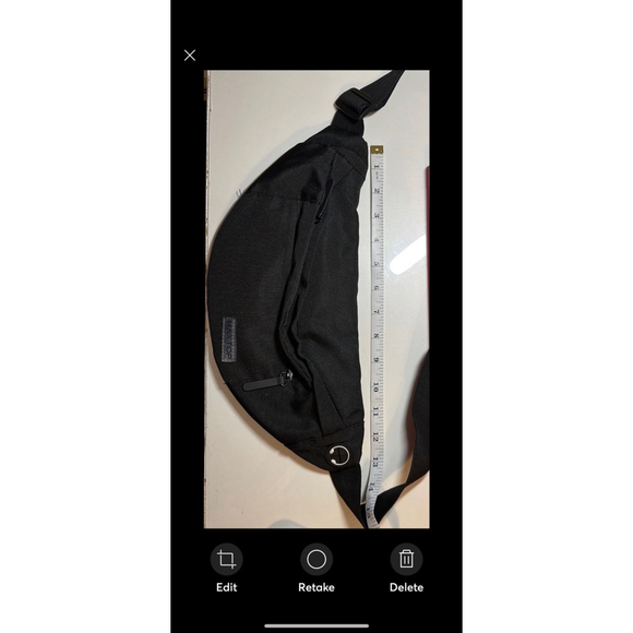 Maxtop black crossover fanny pack, 3 zipper - Picture 3 of 3